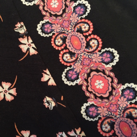 NWT Loft Floral Border Wrap Casual Dress 8P - Picture 5 of 7